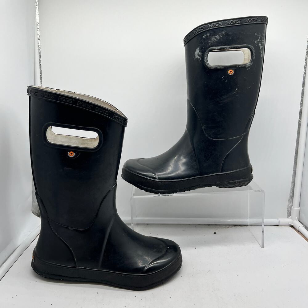 Bogs Boots Kids Youth 3 Rain Rubber Classic Black Pull On